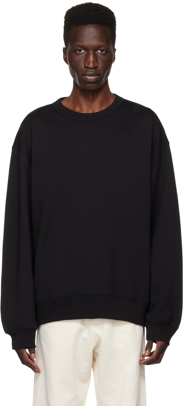 

Черный свитшот с круглым вырезом Dries Van Noten