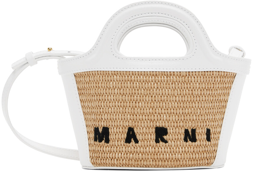

Белая объемная сумка Micro Tropicalia Marni, Белый