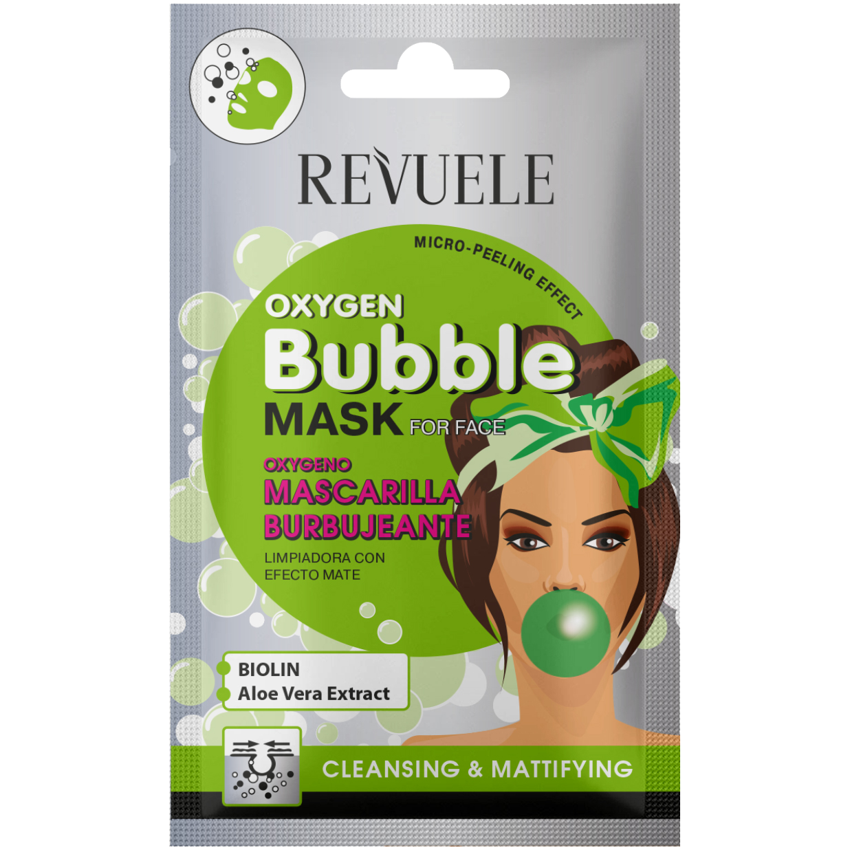 цена Revuele Oxygen Bubble очищающая пузырьковая маска для лица, 15 мл