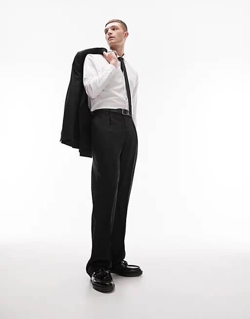 

Брюки Topman Wide Leg Suit, черный