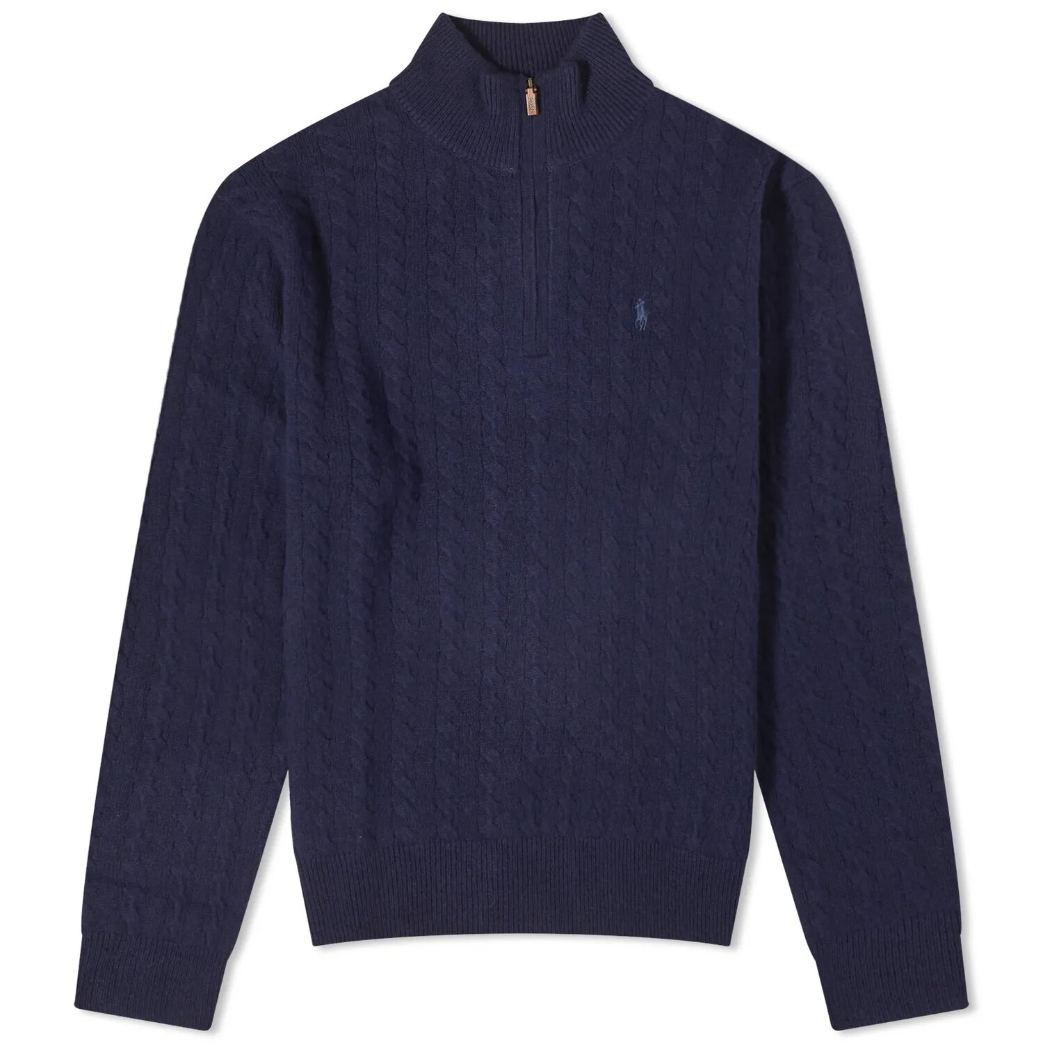 Джемпер Polo Ralph Lauren Half Zip Cable Knit, темно-синий косой дождь