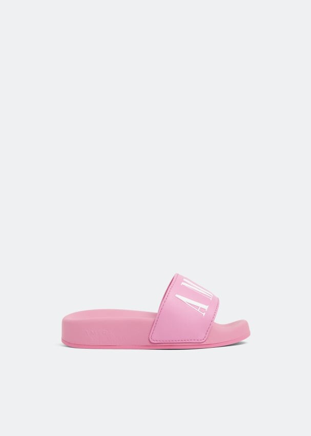 

Шлепанцы AMIRI Logo pool slides, розовый