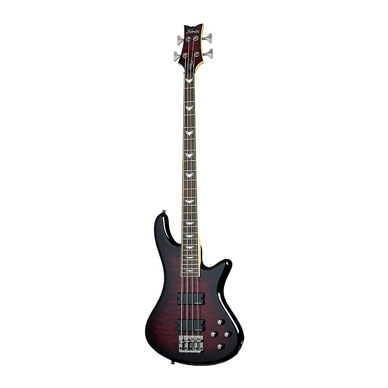 

Schecter Stiletto Extreme 4-String Mahogany, бас-гитара из стеганого клена с батарейным отсеком (для правой руки, черная вишня) Schecter Stiletto Extreme 4-String Bass Guitar (Right-Handed, Black Cherry)