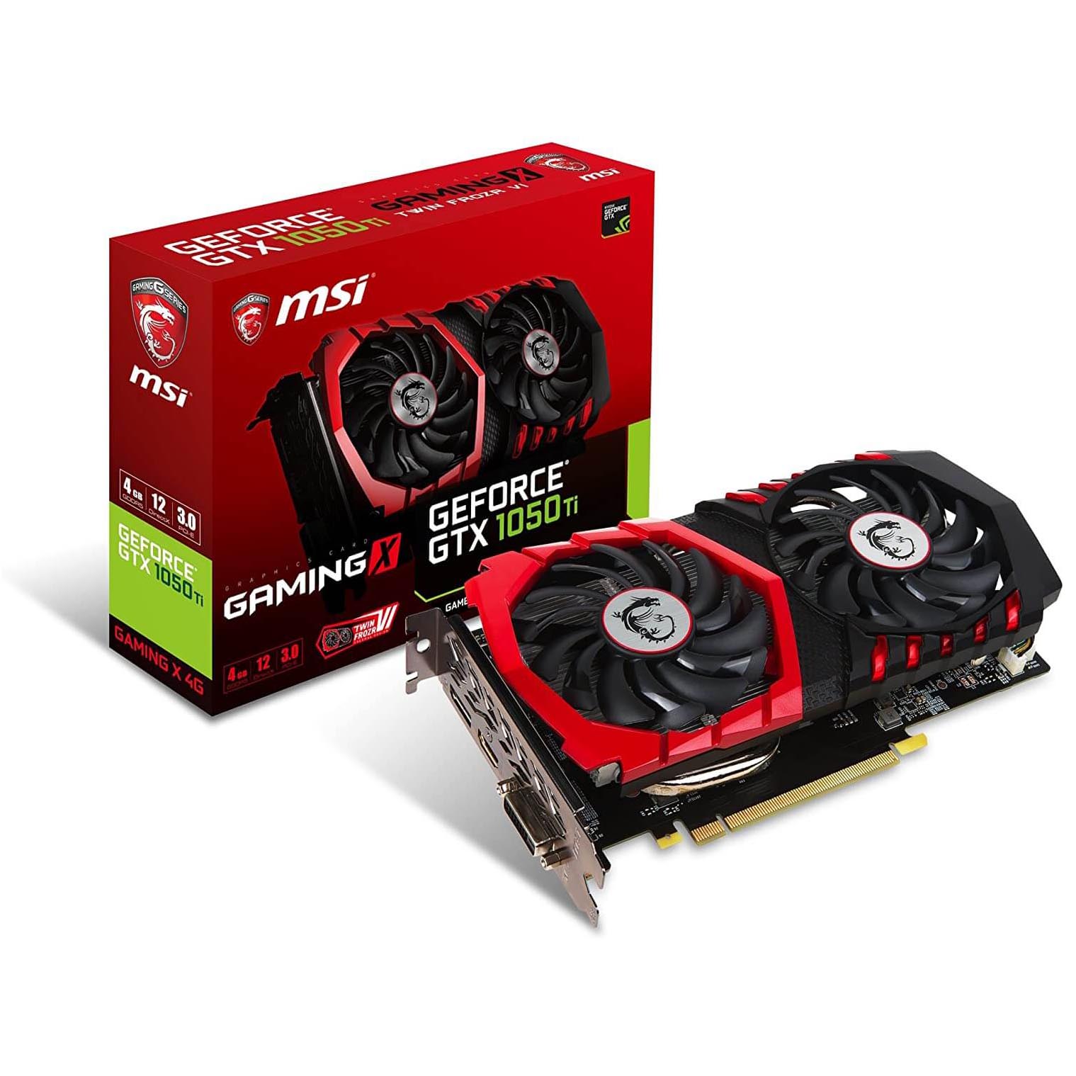 Видеокарта MSI GeForce GTX 1050 TI GAMING X 4G, 4GB