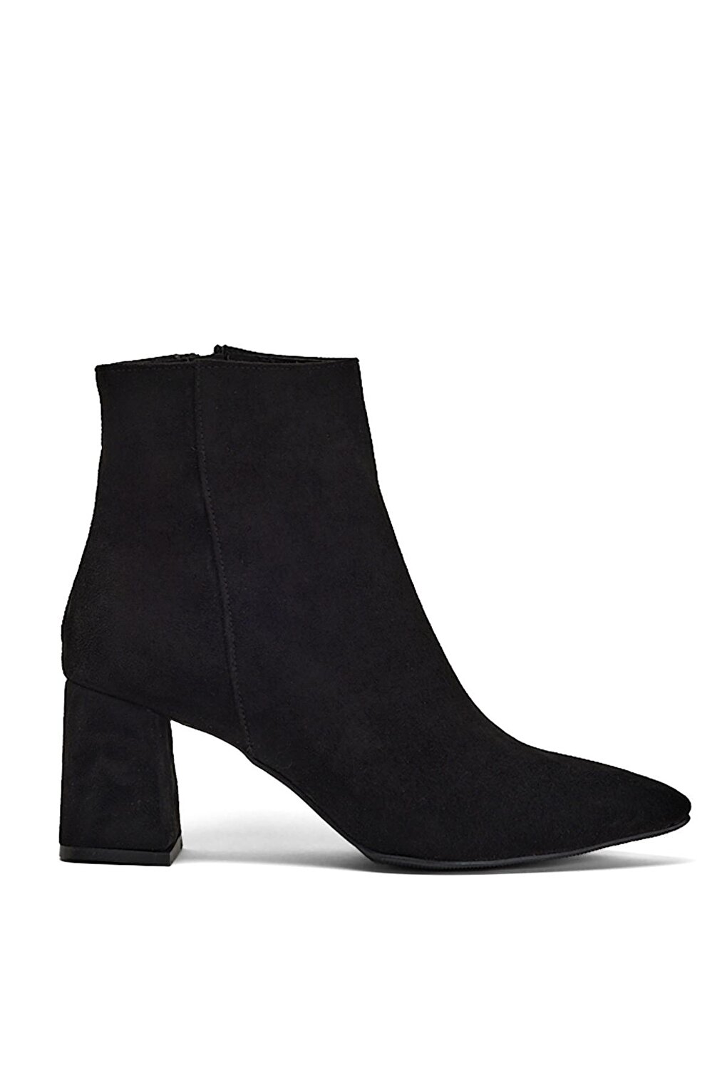 цена Женские черные замшевые удобные женские ботинки на каблуке с молнией TONNY BLACK