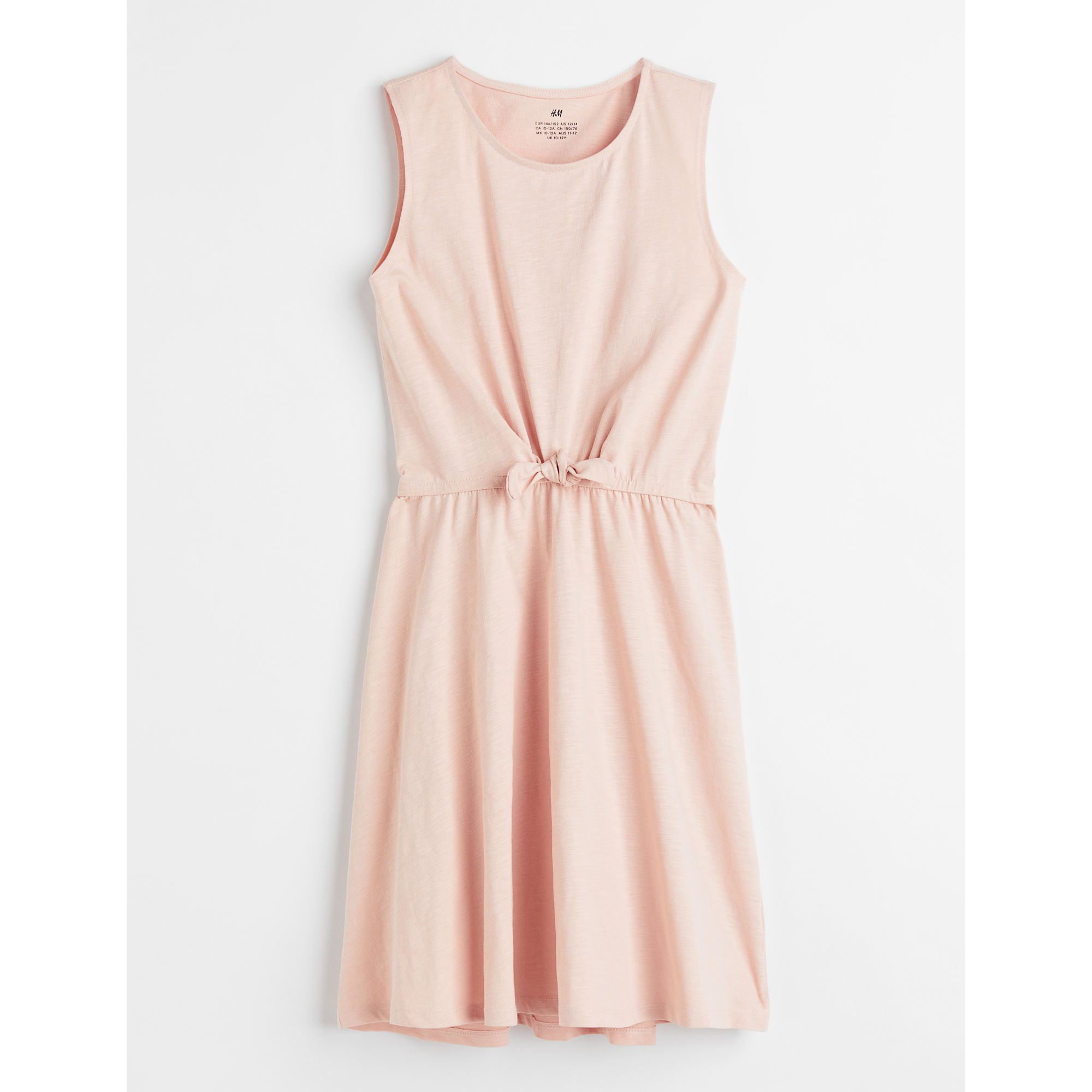 Платье с завязками H&M, светло-розовый