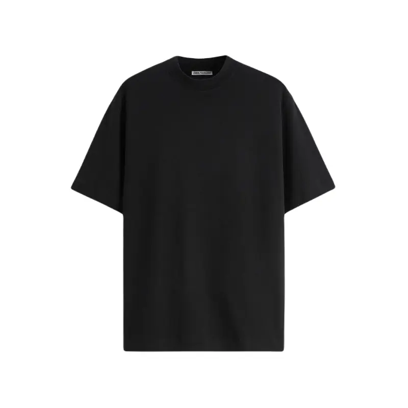 

Футболка ZARA Rib neck, черный