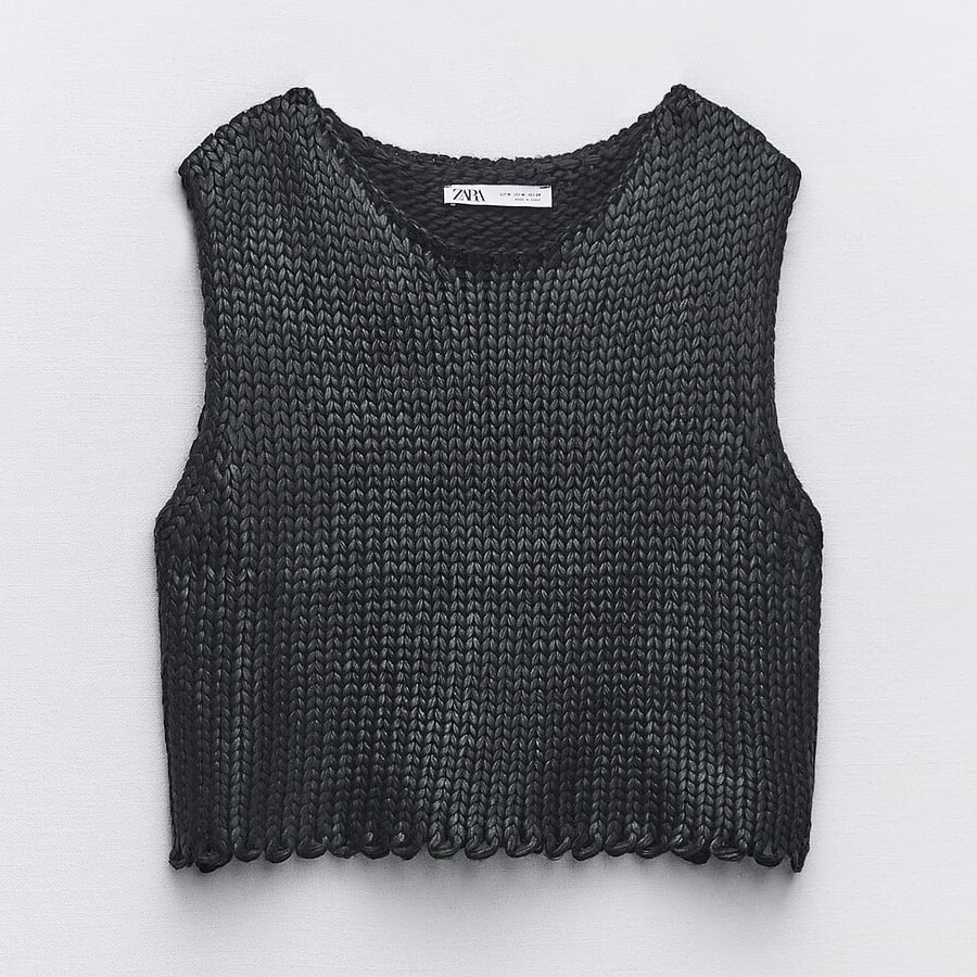

Жилет Zara Foil Knit, черный