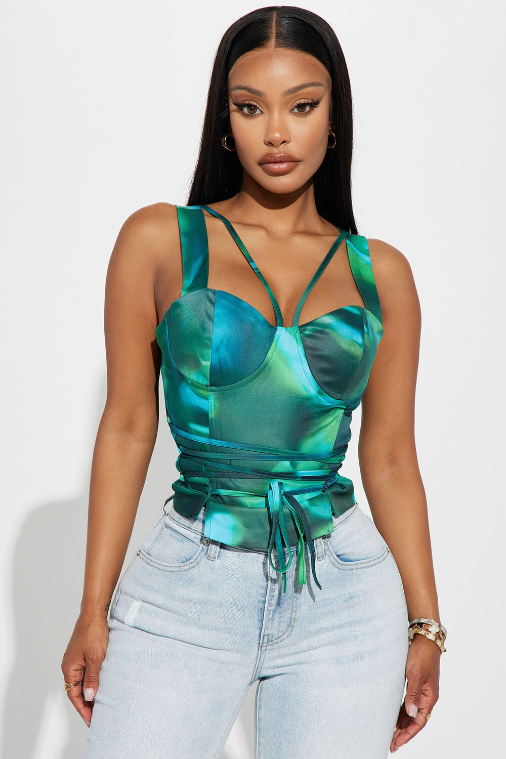 

Топ Fashion Nova 22GWF8502B, зеленый