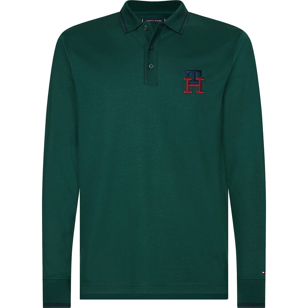

Лонгслив Tommy Hilfiger Monogram Slim Fit, темно-зеленый