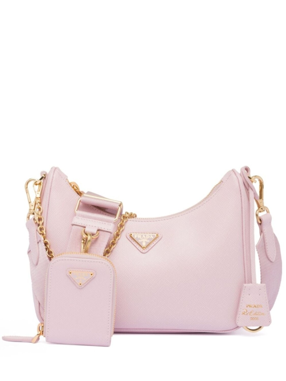 

Сумка Prada Re-Edition 2005 из сафьяновой кожи, розовый