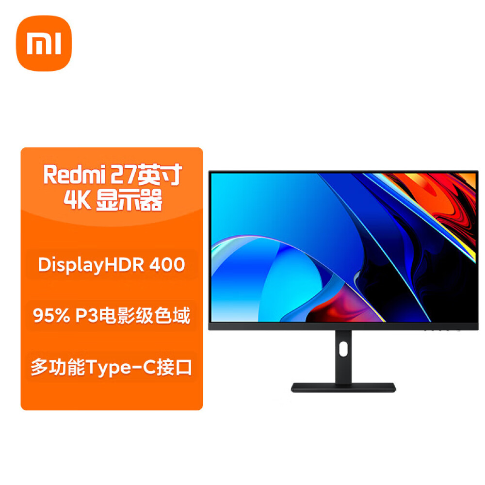 Монитор Xiaomi sRGB HDR400 27 IPS 4K монитор samsung 27 ips 4k uhd 60 гц 3840x2160 hdr10 16 9 5 мс srgb 99% hdmi ls27a700nwmxue