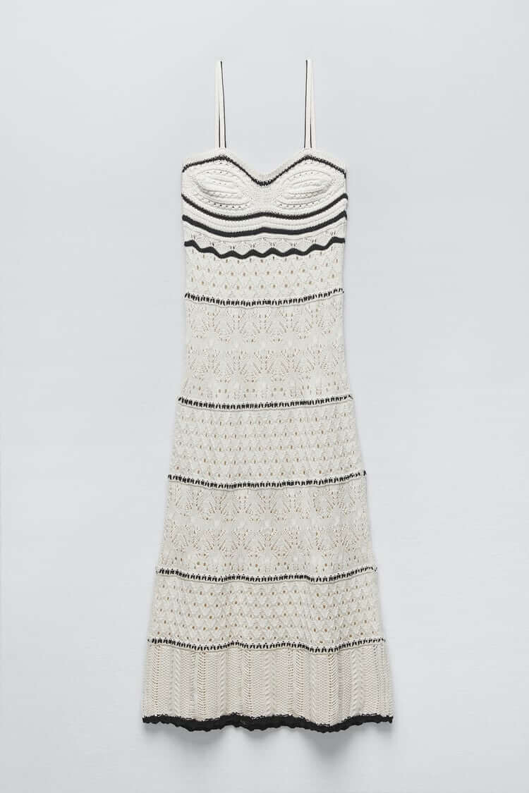 

Платье Zara Long Knit, бежевый