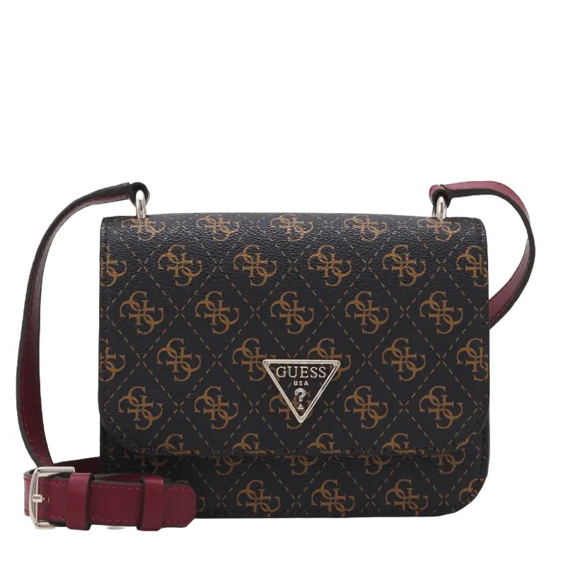 

Сумка кросс-боди Guess noelle mini crossbody flap, коричневый