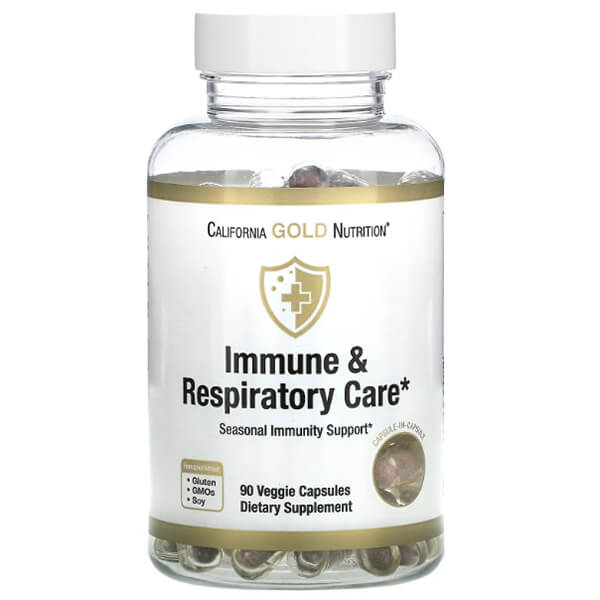 Защита иммунитета и органов дыхания California Gold Nutrition, 90 капсул