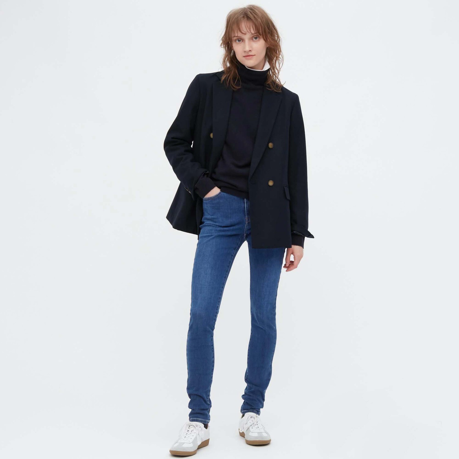 

Джинсы Uniqlo Ultra Stretch High Rise Skinny Fit, темно-голубой