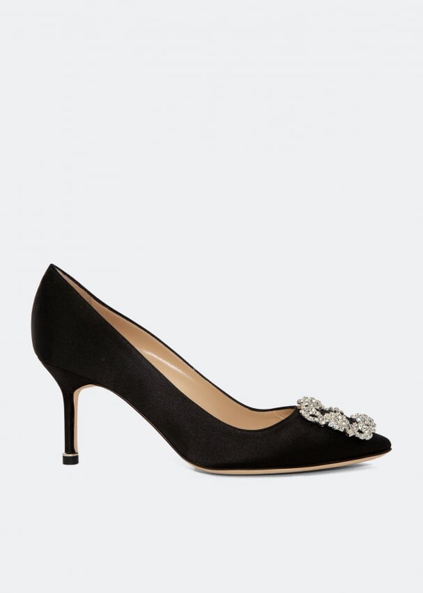 

Атласные туфли MANOLO BLAHNIK Hangisi satin pumps, черный