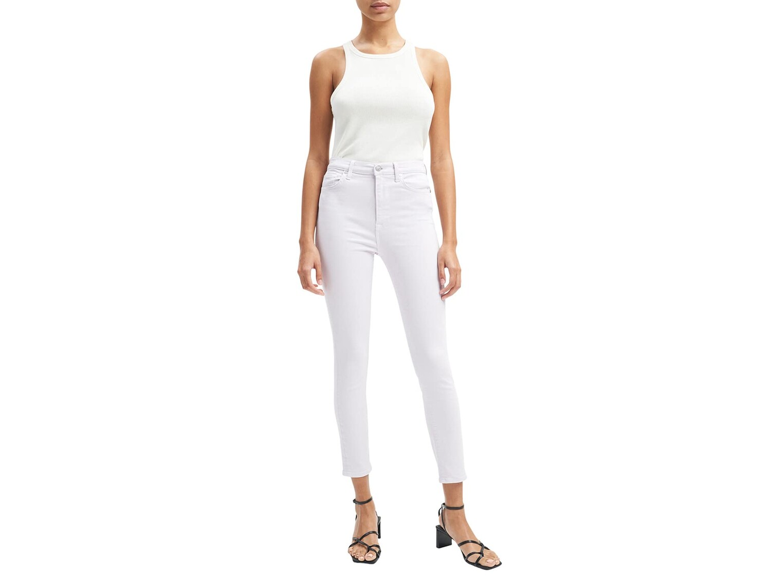 Джинсы 7 For All Mankind, High-Waisted Ankle Skinny