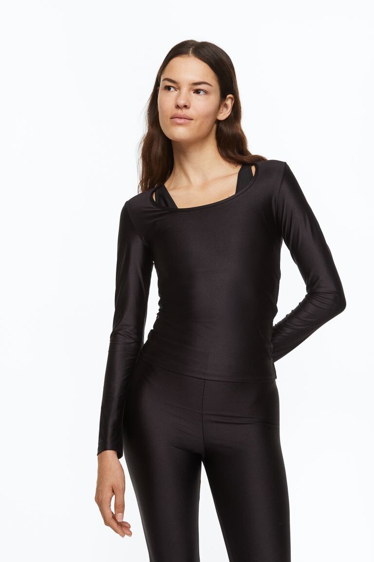

Топ из джерси H&M, черный