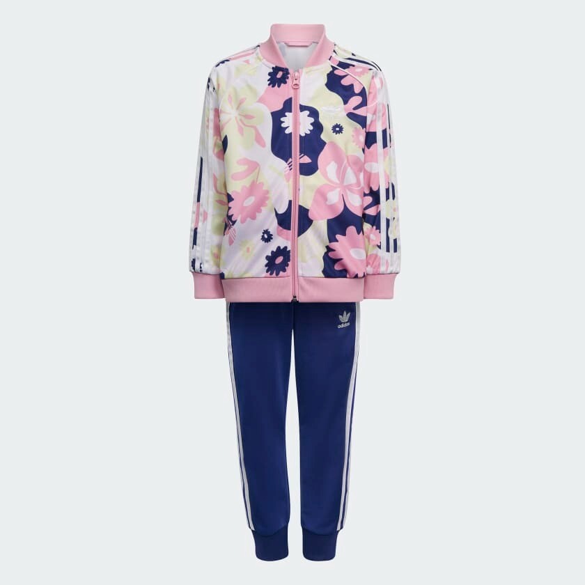 

Детский спортивный костюм Adidas Originals Flower Print SST, 2 предмета, белый/розовый/мультиколор