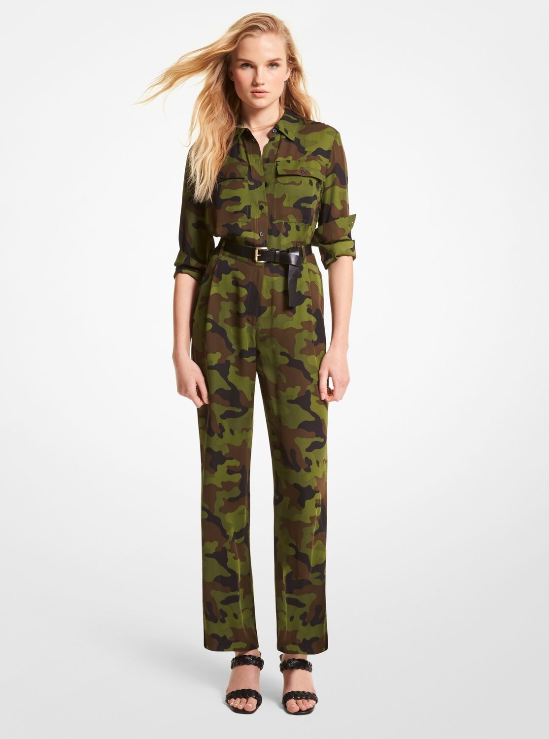 

Комбинезон Michael Michael Kors Camouflage Silk Georgette, мультиколор