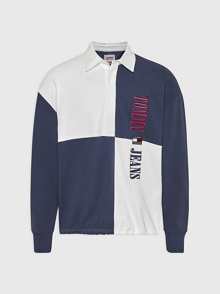 

Поло для регби в стиле ретро с цветными блоками Tommy Jeans