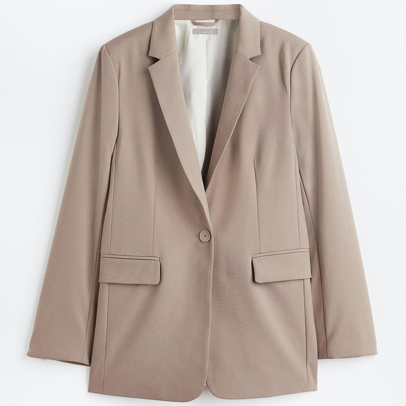 

Блейзер H&M Single-breasted, серо-коричневый