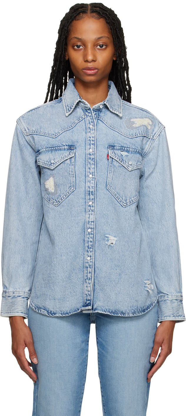 

Синяя джинсовая рубашка Dylan Levi's