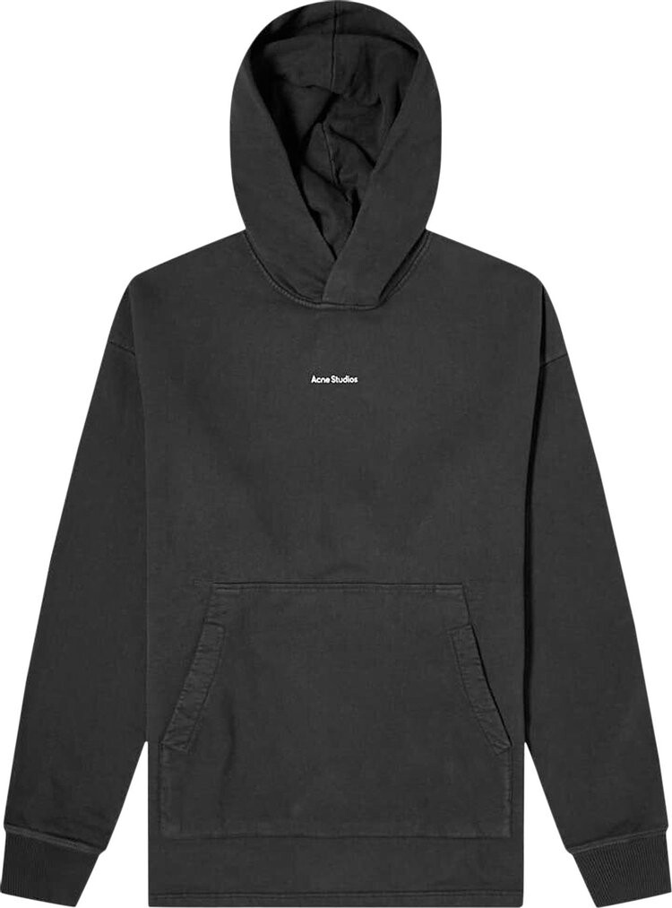 

Толстовка Acne Studios Logo Hooded Sweatshirt 'Black', черный