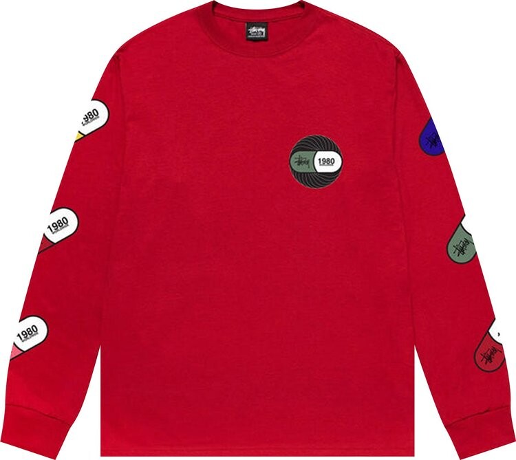 

Лонгслив Stussy Capsule Long-Sleeve Tee 'Dark Red', красный