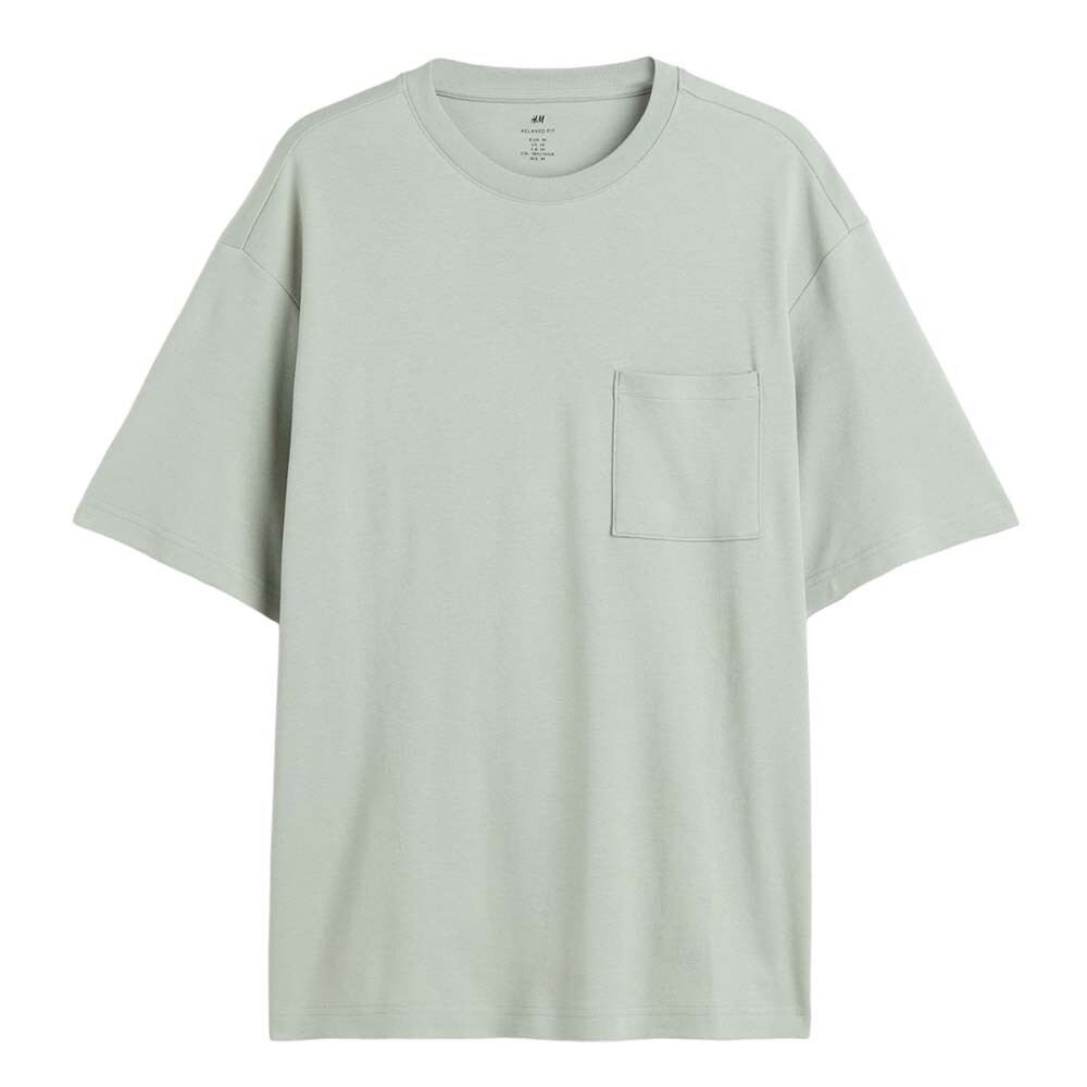 

Футболка H&M Relaxed Fit Pocket-detail, пастельно-зеленый