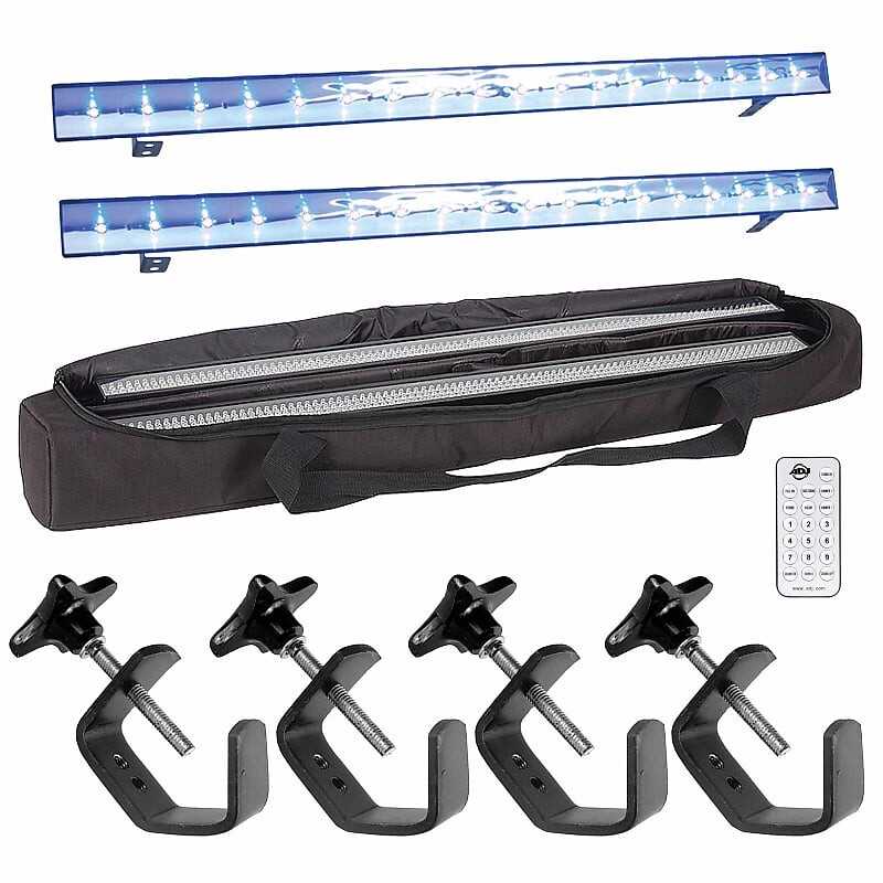 

Пара приборов American DJ ECO UV Bar Plus IR Blacklight с чехлами для переноски и зажимами American DJ ECO UV Bar Plus IR Blacklight Fixture Pair w/ Carry Cases + Clamps