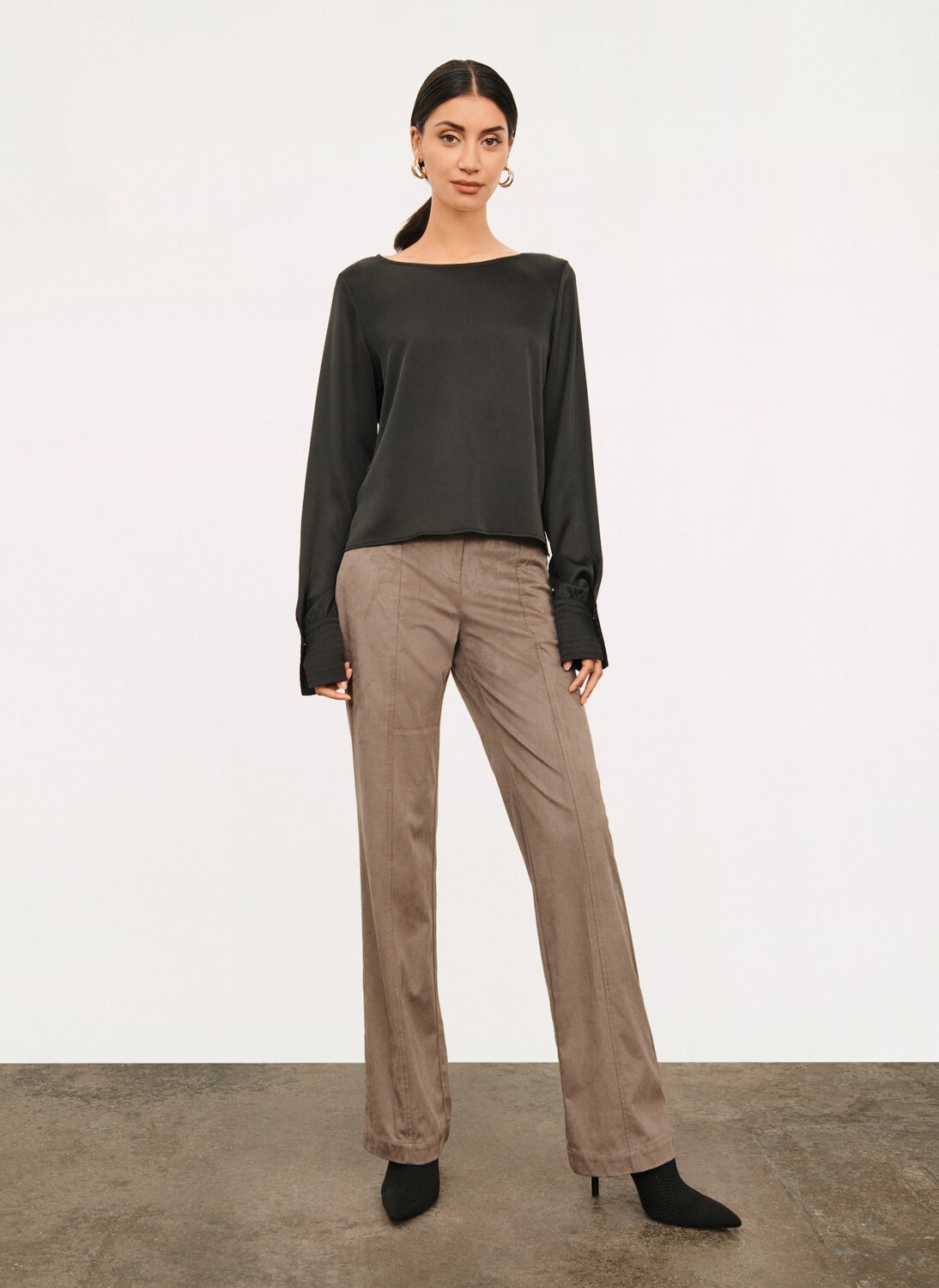 

Топ сатиновый TRAPUNTO на манжетах Donna Karan