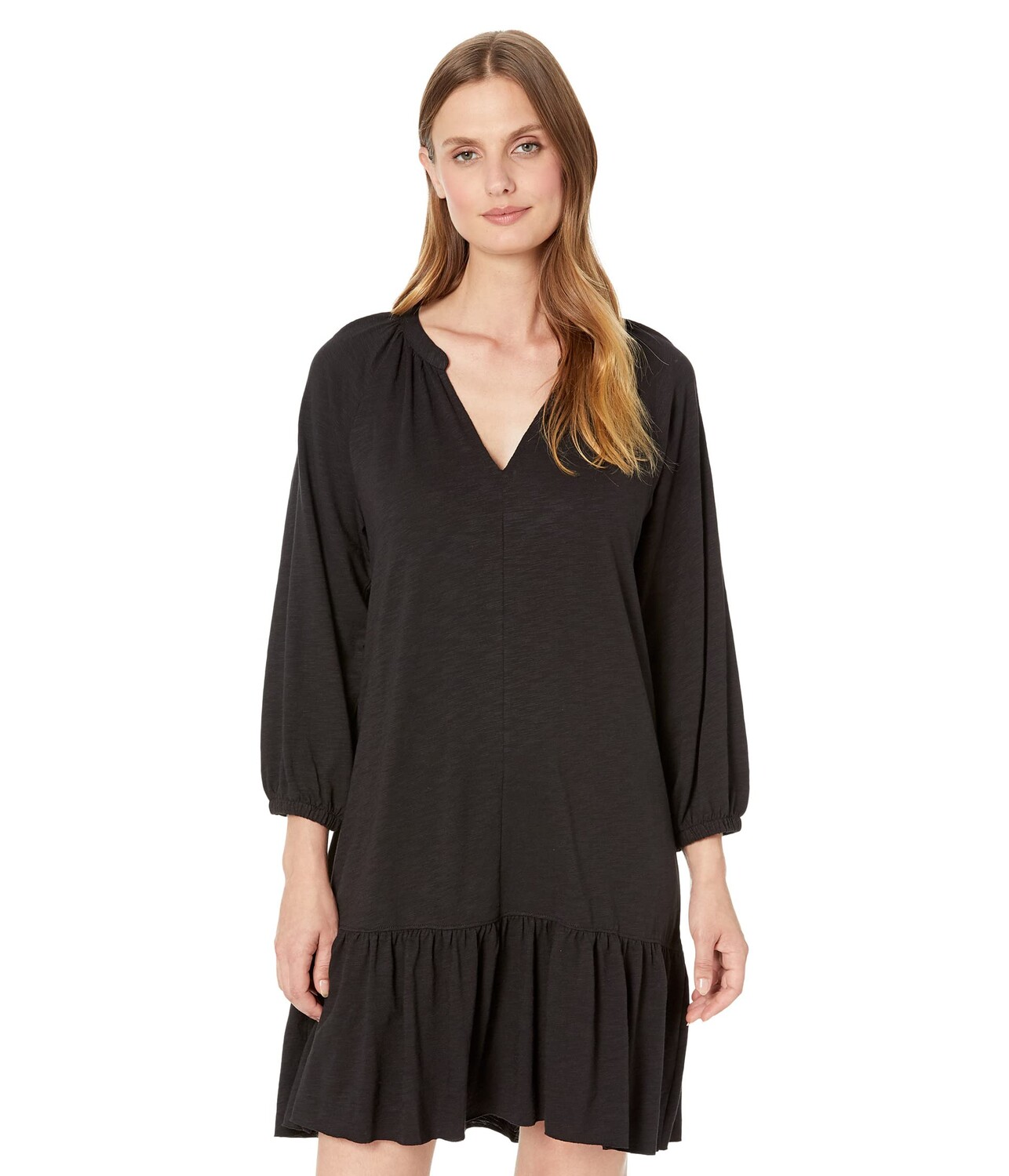 

Платье Lilla P, Flame Modal 3/4 Sleeve Shirred Raglan Dress