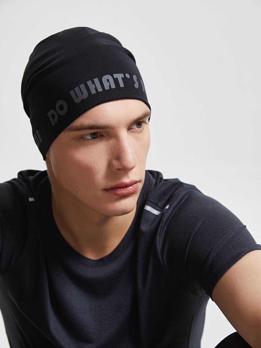 

Мужская шапка с текстовым принтом LCW Accessories