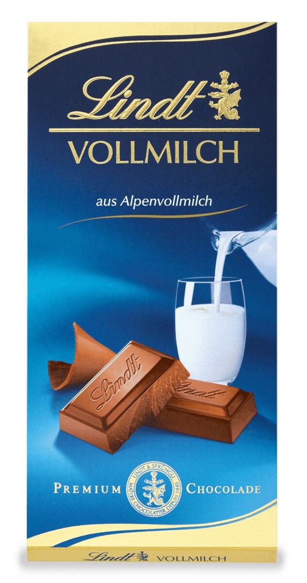 

Молочный шоколад Lindt Vollmilch, 100г