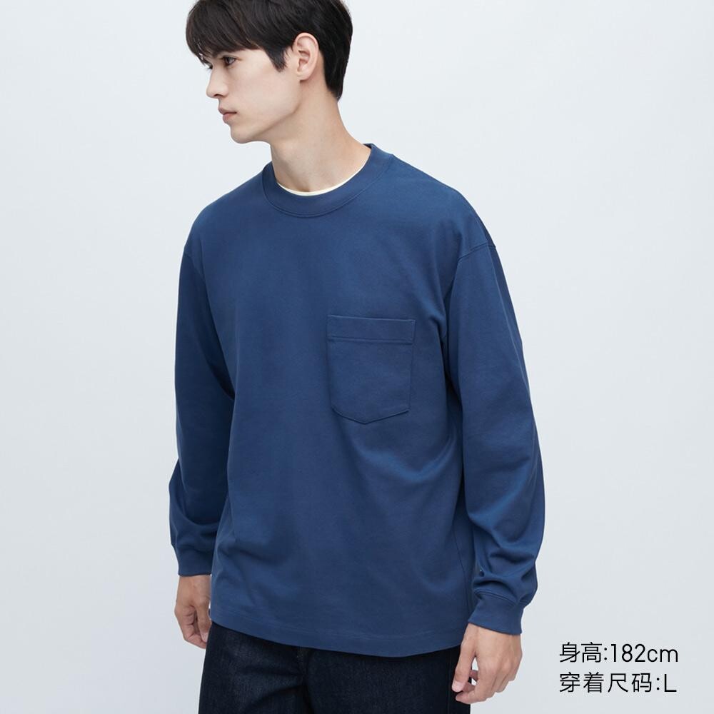 

Футболка хлопковая унисекс Uniqlo, синий