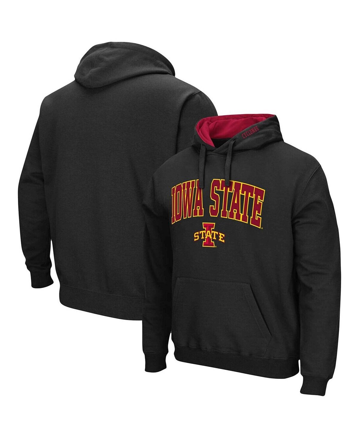 

Мужская черная толстовка с капюшоном iowa state cyclones arch logo 3.0 pullover Colosseum, черный