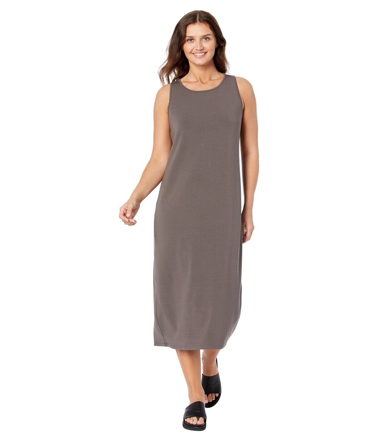 

Платье Eileen Fisher, Petite Jewel Neck Full-Length Dress