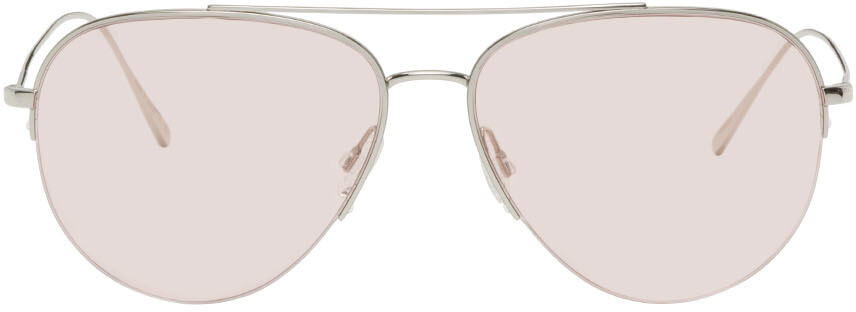 

Серебряные солнцезащитные очки Cleamons Oliver Peoples