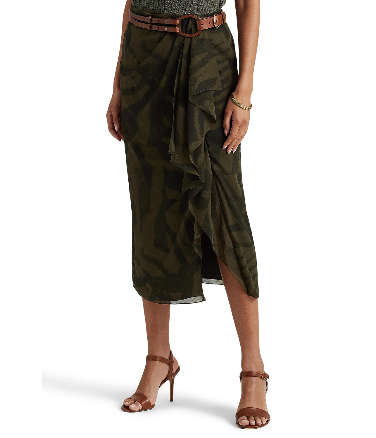 

Юбка LAUREN Ralph Lauren, Zebra-Print Crinkle Georgette Midi Skirt