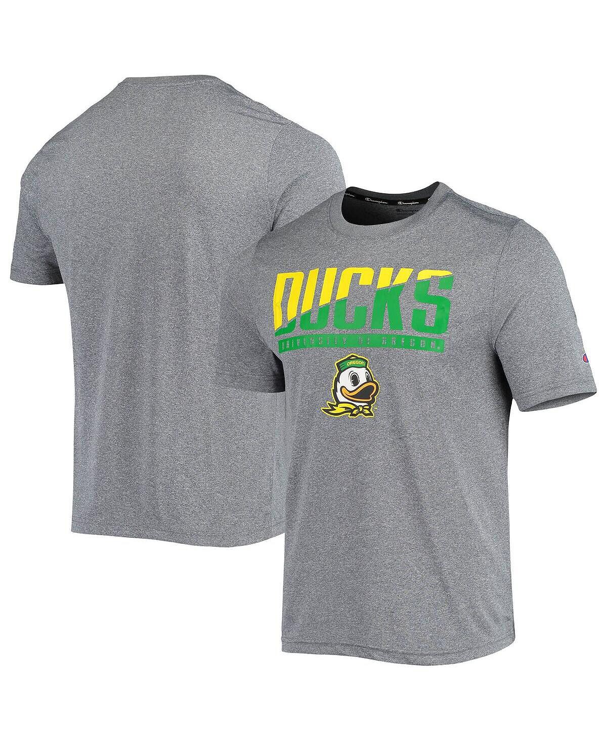 

Мужская серая футболка с надписью oregon ducks slash Champion, серый