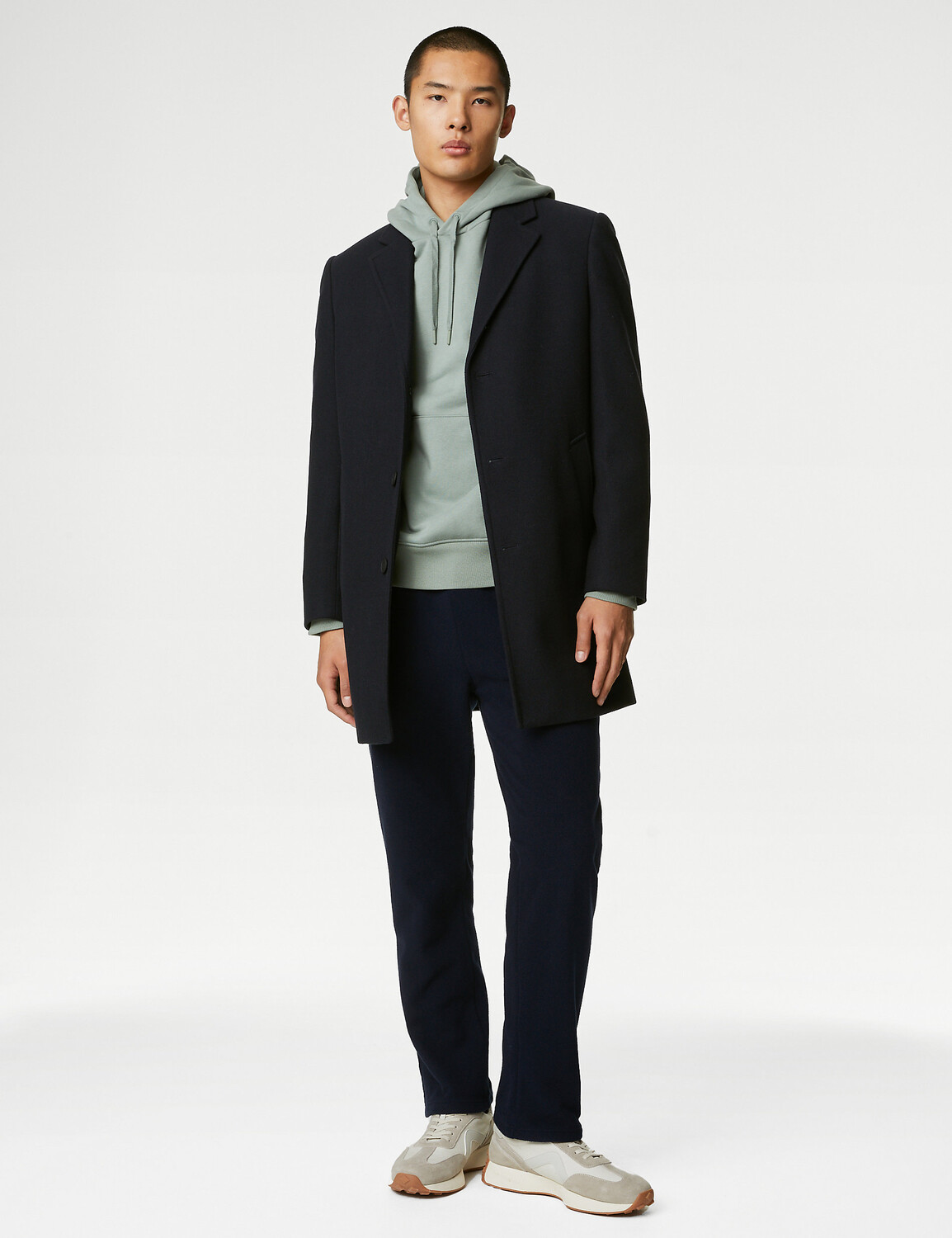 

Флисовые джоггеры прямого кроя Marks & Spencer, темно-синий