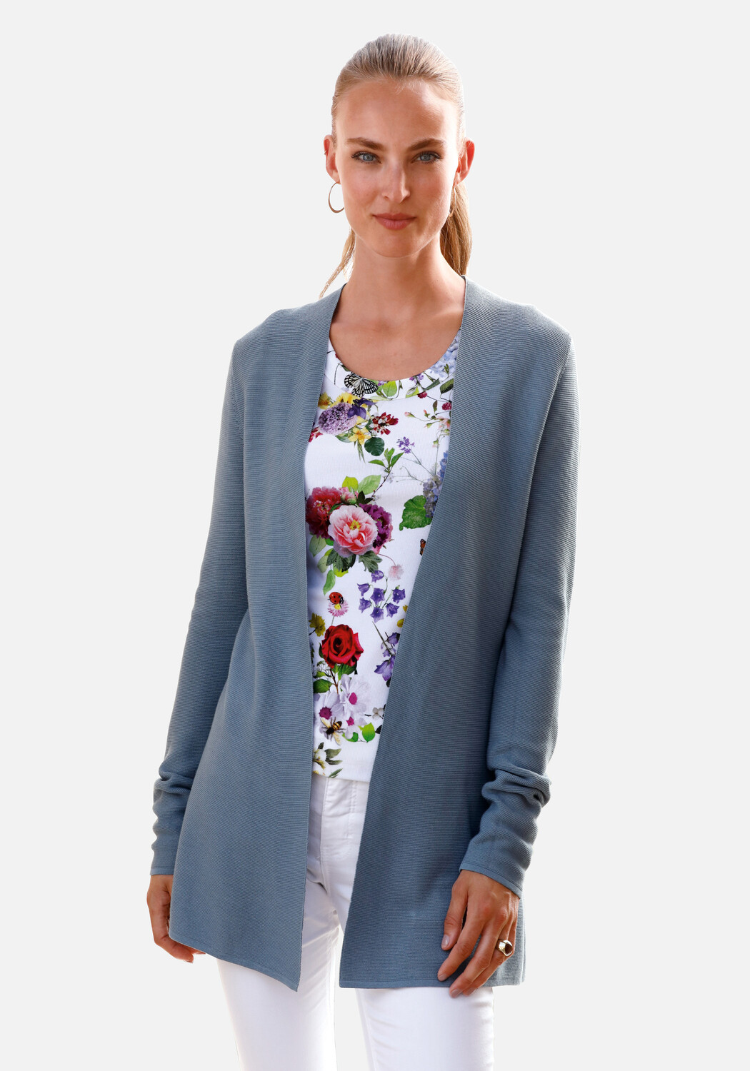 

Толстовка PETER HAHN Strickjacke cotton, цвет rauchblau