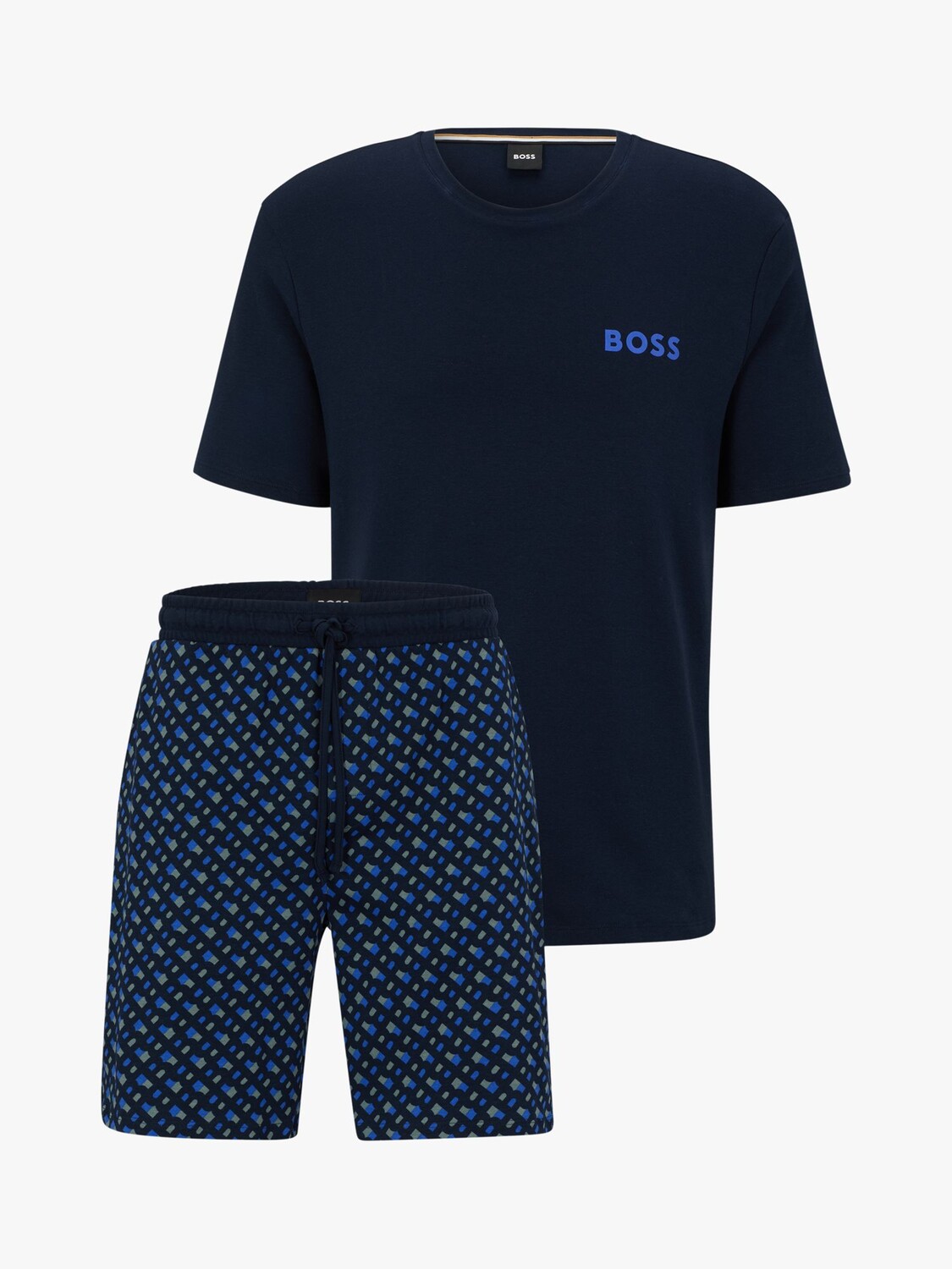 

Шорты с логотипом BOSS Пижама HUGO BOSS, ярко-синий/мульти