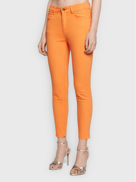 Джинсы скинни Fracomina, оранжевый джинсы скинни fracomina прилегающие стрейч размер 27 белый