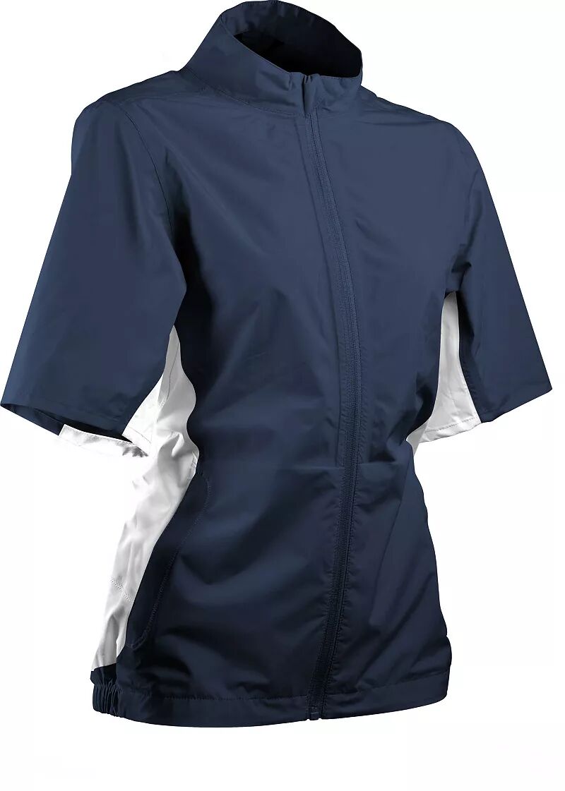 Женская куртка для гольфа Sun Mountain Monsoon с короткими рукавами, темно-синий/белый тележка eco lite темно кобальтовый sun mountain синий