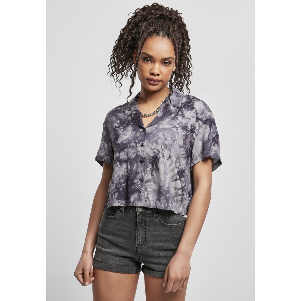 

Рубашка Urban Classics Viscose Tie Dye Resort (Big ), черный