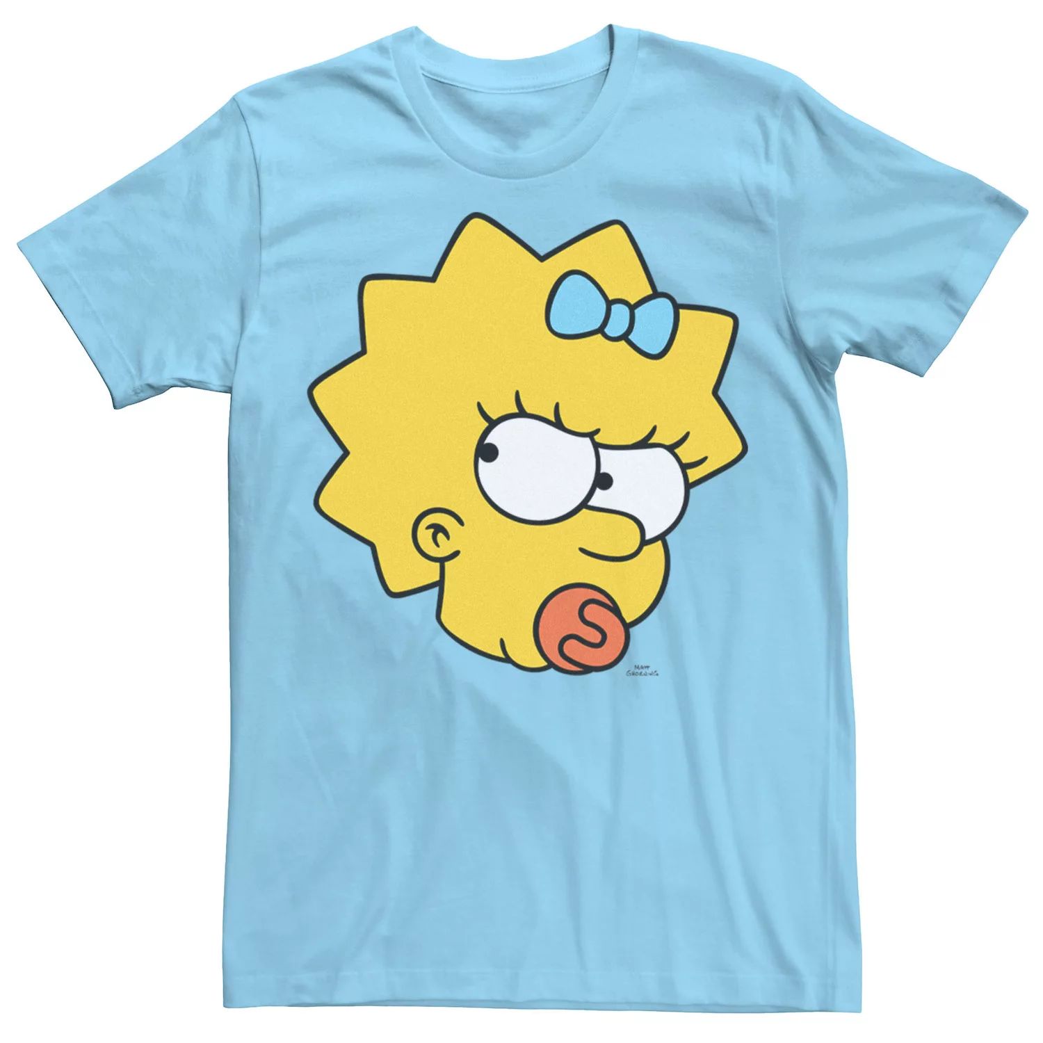 Мужская футболка с рисунком The Simpsons Maggie Simpson Angry Big Face Licensed Character