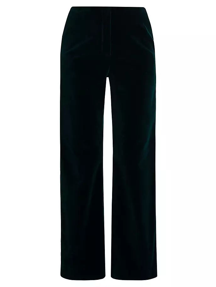 

Бархатные классические брюки Niklas Loro Piana, цвет amazon green
